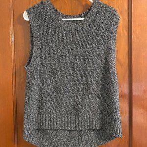 Sweater tank top with slit back